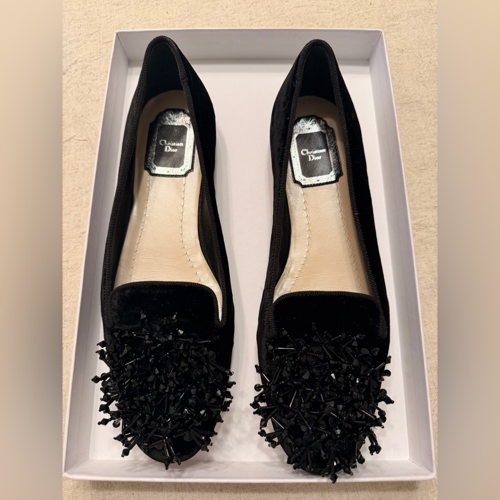 Christian Dior Black Slippers